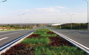 2011年承建的大陸新區(qū)市政東片區(qū)新村１、4路北段道路工程